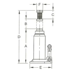 Macaco de Garrafa Hidropneumático COMPAC 3T 193-373mm