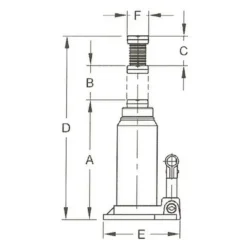 Macaco de Garrafa Hidropneumático COMPAC 3T 193-373mm