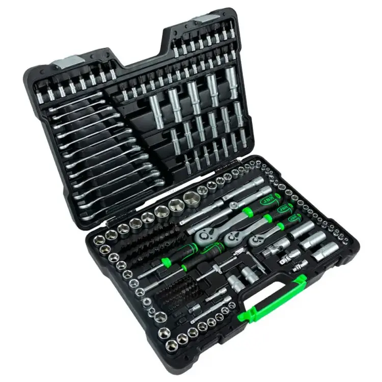 Mala de Ferramentas 216 Peças Sextavadas JBM 1/4" 3/8" 1/2" Aço S2