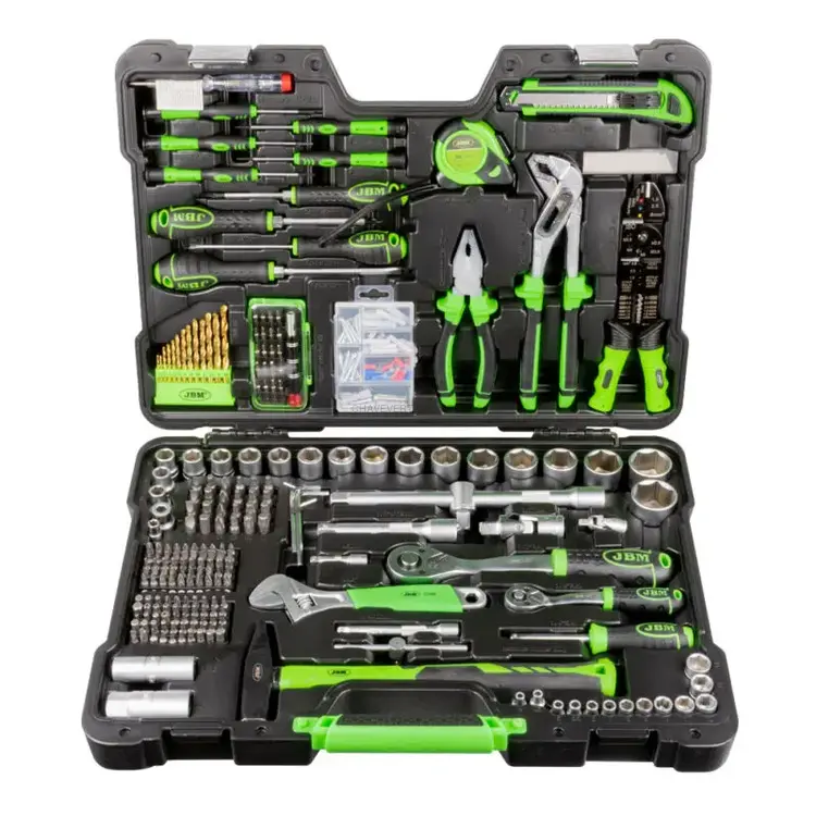 Mala de Ferramentas 302 Peças Sextavadas JBM 1/4' 1/2' Cr-V