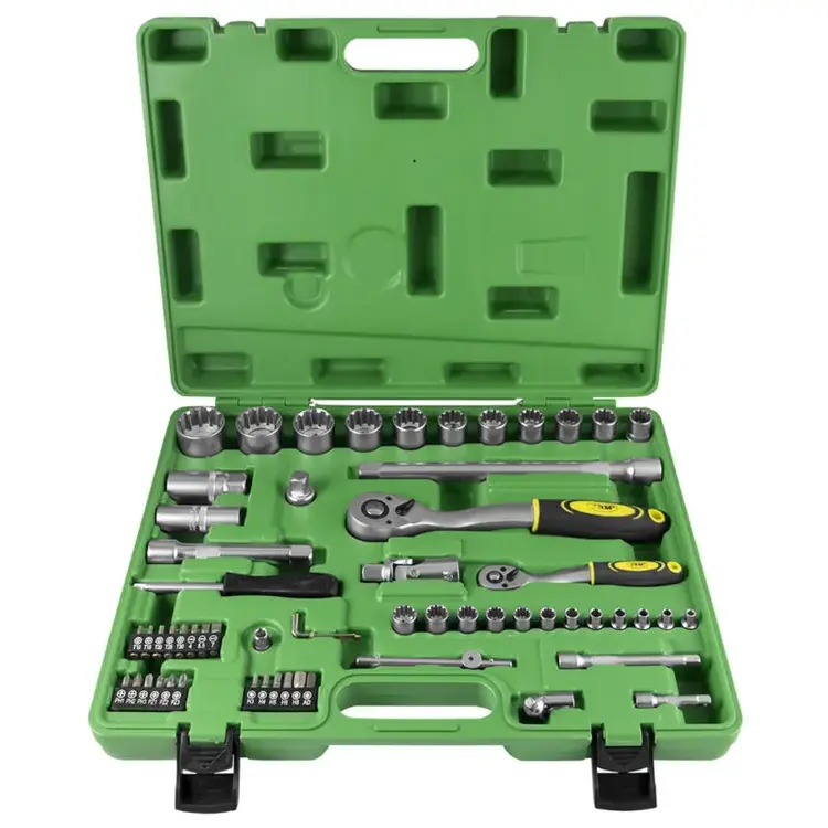 Mala de Ferramentas 60 Peças Spline JBM 1/4" 1/2" Cr-V