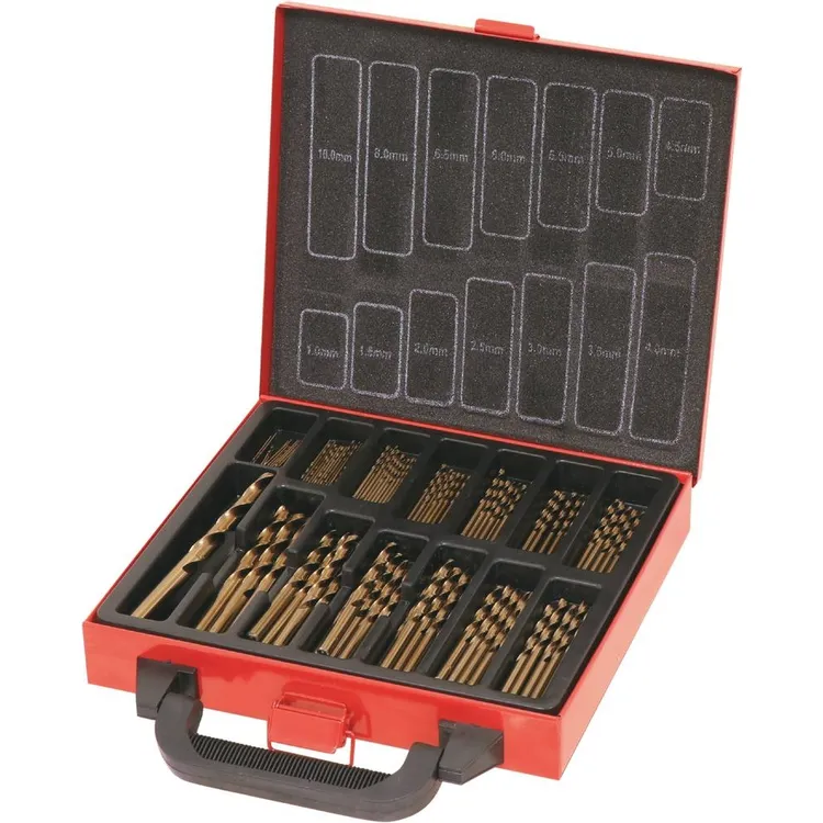 Mala Metálica DRAKKAR com 120 Brocas para Metal HSS 5% Cobalto M35 1-10mm