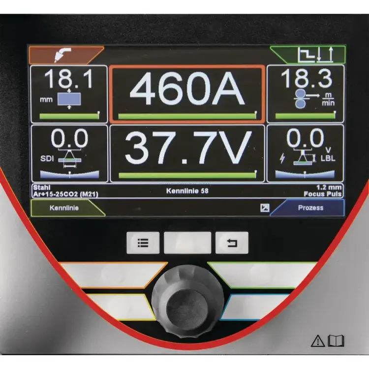 Máquina de Soldar MIG/MAG C.RAFTWELD CRAFT-PULSE 350 W C/ Carrinho E Painel de Controlo Em Baixo