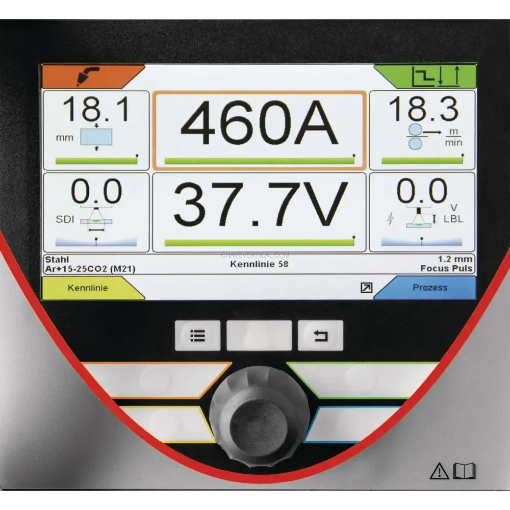 Máquina de Soldar MIG/MAG C.RAFTWELD CRAFT-PULSE 450 WS C/ Carrinho E Painel de Controlo Em Cima