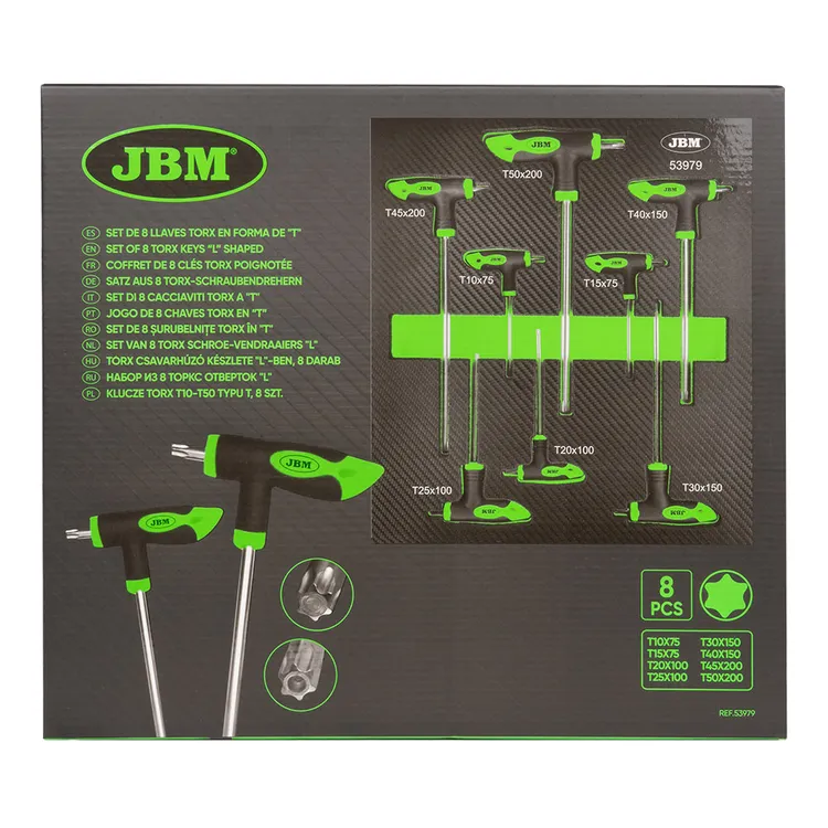Módulo de 8 Chaves Torx em T JBM T10-T50 CrV
