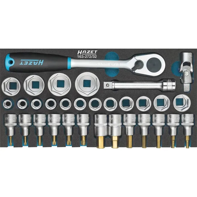 Módulo de Chaves de Caixa HAZET 32 Peças 1/2″