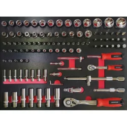 Módulo de Espuma DRAKKAR 534x395mm para Chaves de Caixa 1/4 e 1/2 Polegada 110 Peças