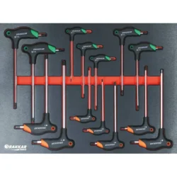 Módulo de Espuma DRAKKAR 534x395mm para Chaves Punho em T Hex/Torx 14 Peças