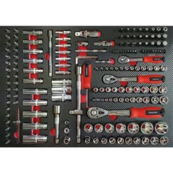 Módulo de Espuma DRAKKAR 567x402mm 171 Peças 1/4 3/8 e 1/2 Polegada