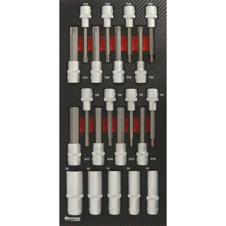 Módulo de Espuma DRAKKAR Carbono 21 Peças 1/2″ Torx e Hexagonal