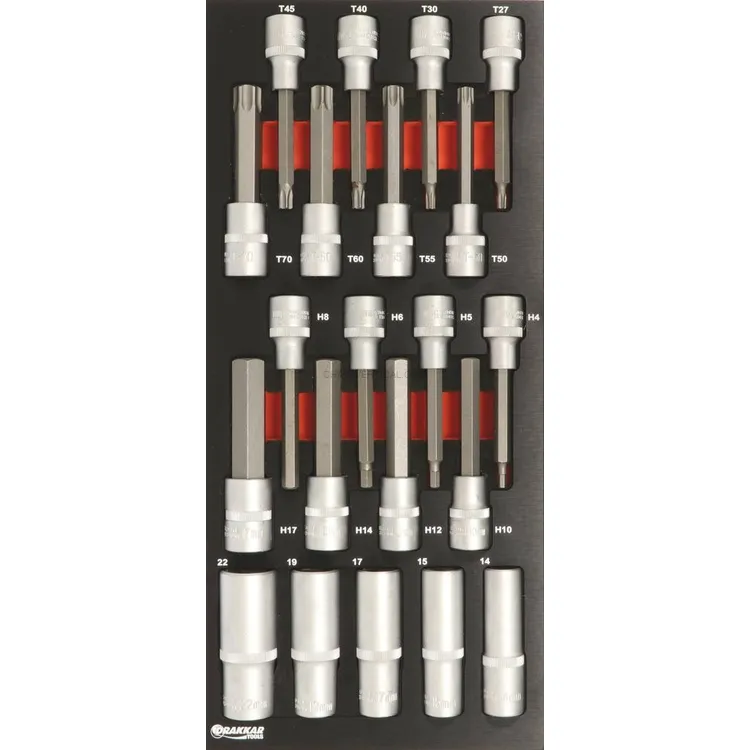 Módulo de Espuma DRAKKAR Metal 21 Peças 1/2″ Torx e Hexagonal
