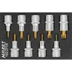 Módulo de Espuma HAZET 9 Chaves de Caixa Torx 172x114mm