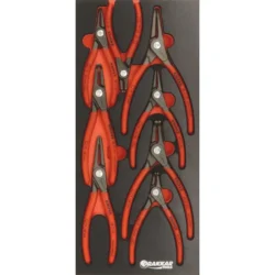 Módulo de Espuma KNIPEX Alicates de Freios 8 Peças 395x178x32mm