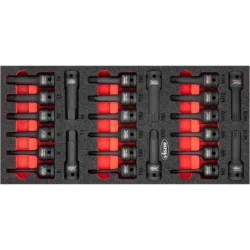 Módulo de Espuma VIGOR Chaves de Impacto 24 Peças Hexagonais XZN Torx