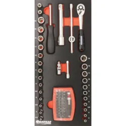 Módulo de Ferramentas DRAKKAR 85 Peças 1/4″ 395x178x32mm