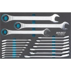 Módulo HAZET 18 chaves mistas de roquete 12 faces 519x342mm