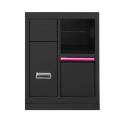 Móvel Compacto de Oficina JBM com 3 Gavetas e Porta-Bobinas de Papel