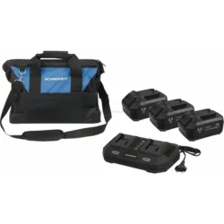 Pack de Baterias SCHNEIDER 20V 4Ah 3 Unidades com Carregador Duplo