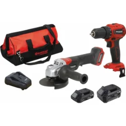 Pack DRAKKAR 20V Berbequim 40Nm + Rebarbadora 125mm + 2 Baterias