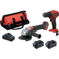 Pack DRAKKAR 20V Berbequim 40Nm + Rebarbadora 125mm + 2x5Ah