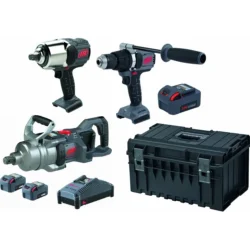 Pack Ferramentas 20V DRAKKAR 125Nm/2710Nm/3500Nm 3 Baterias 5Ah