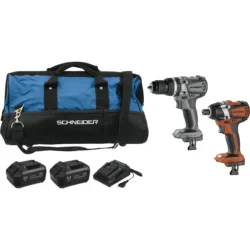 Pack SCHNEIDER 20V Aparafusadora de Impacto 200/350Nm + Berbequim 60Nm