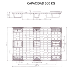 Palete de Exportação Empilhável ND 1200 x 800 x 140 MM