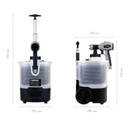 Pistola de Pintura de Sucção de Turbina-Trolley WERKU 401180 750W 230V 800ml