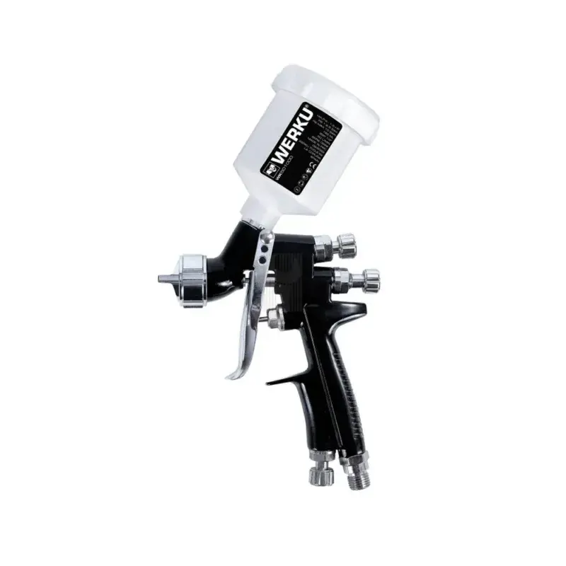 Pistola de Pintura por Gravidade para Retoques WERKU HVLP-III 0.8mm 125ml