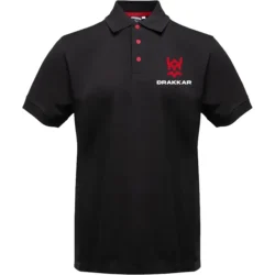 Polo de Homem DRAKKAR Preto XL Logo Vermelho