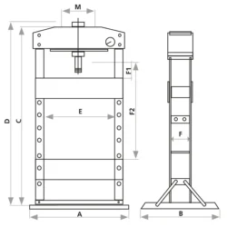 Prensa de Oficina Manual e Pneumática DRAKKAR 75T