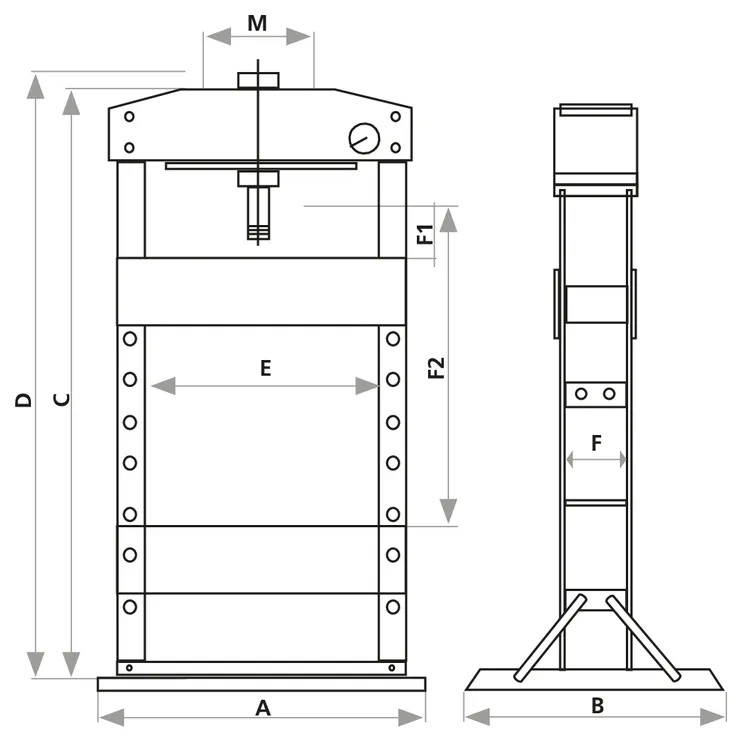 Prensa de Oficina Manual e Pneumática DRAKKAR 75T
