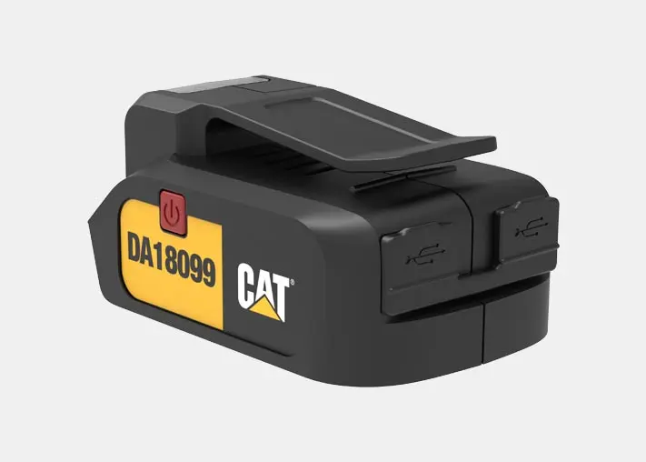 Adaptador USB 18V 2.0Ah CAT DA18099 2 Portas USB e Luz LED