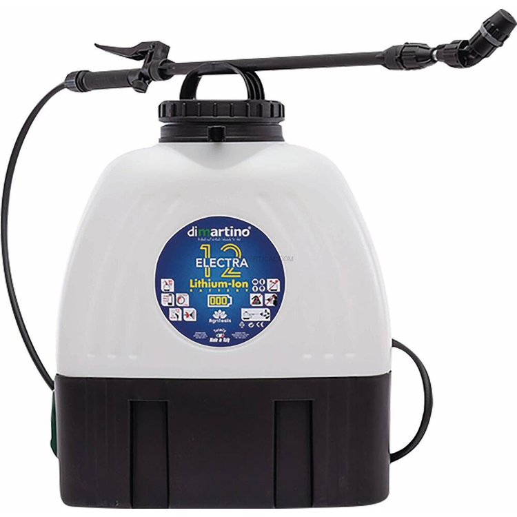 Pulverizador Elétrico de Costas DIMARTINO 12L 12V 5,2Ah Lança Telescópica