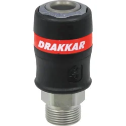 Raccord Rápido Fêmea de Segurança DRAKKAR Passagem 11mm Rosca Macho 3/4"