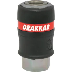 Raccord Rápido Fêmea de Segurança DRAKKAR Passagem de Ar 11mm Rosca 1/2"