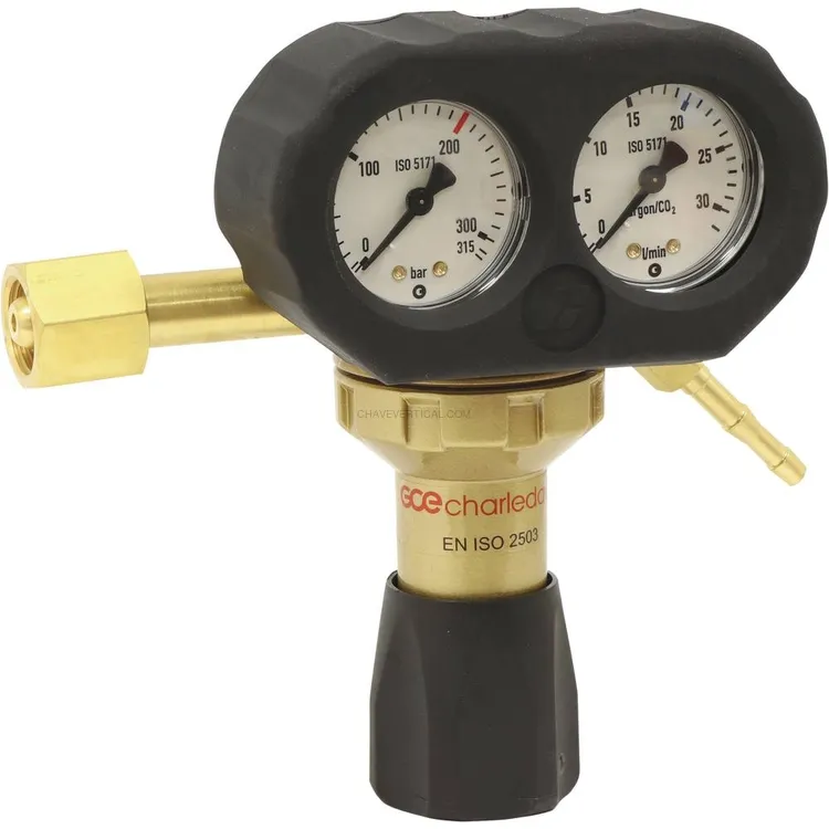 Redutor de Pressão Argon/CO2 Blindado com Debitómetro GCE CHARLEDAVE C 0-30 l/min