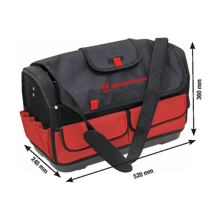 Saco porta-ferramentas têxtil DRAKKAR 520x245x360mm 15 bolsos