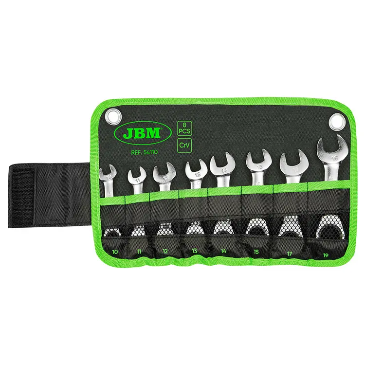 Set 8 Chaves Curtas com Roquete JBM 54110 72 Dentes 8 Peças