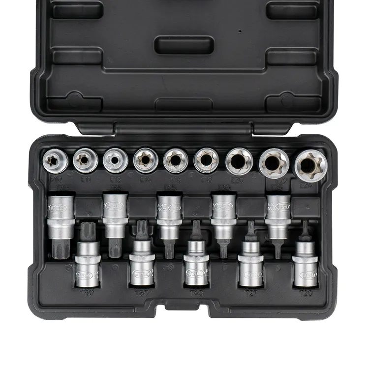 Set de 19 Chaves de Caixa e Pontas Torx JBM 1/2" CrV