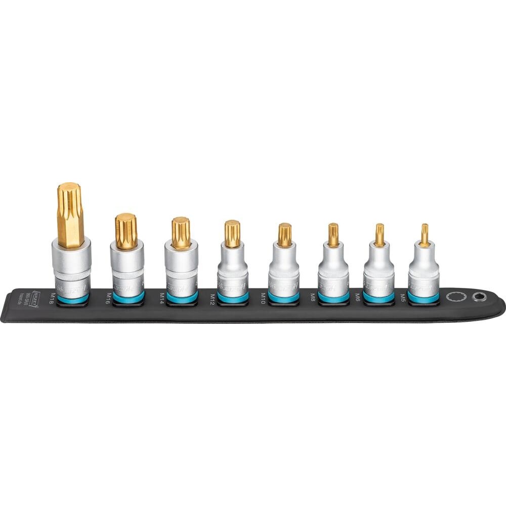 Jogo de 8 Chaves de Caixa com Ponta Torx 1/2" HAZET em Suporte Magnético Jogo de 8 Chaves de Caixa com Ponta Torx 1/2" HAZET em Suporte Magnético