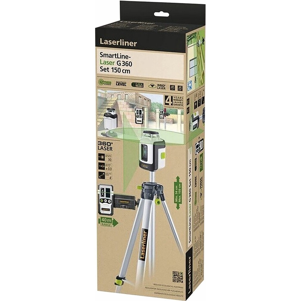 Nível Laser de Cruz Automático LASERLINER com Tripé e Recetor