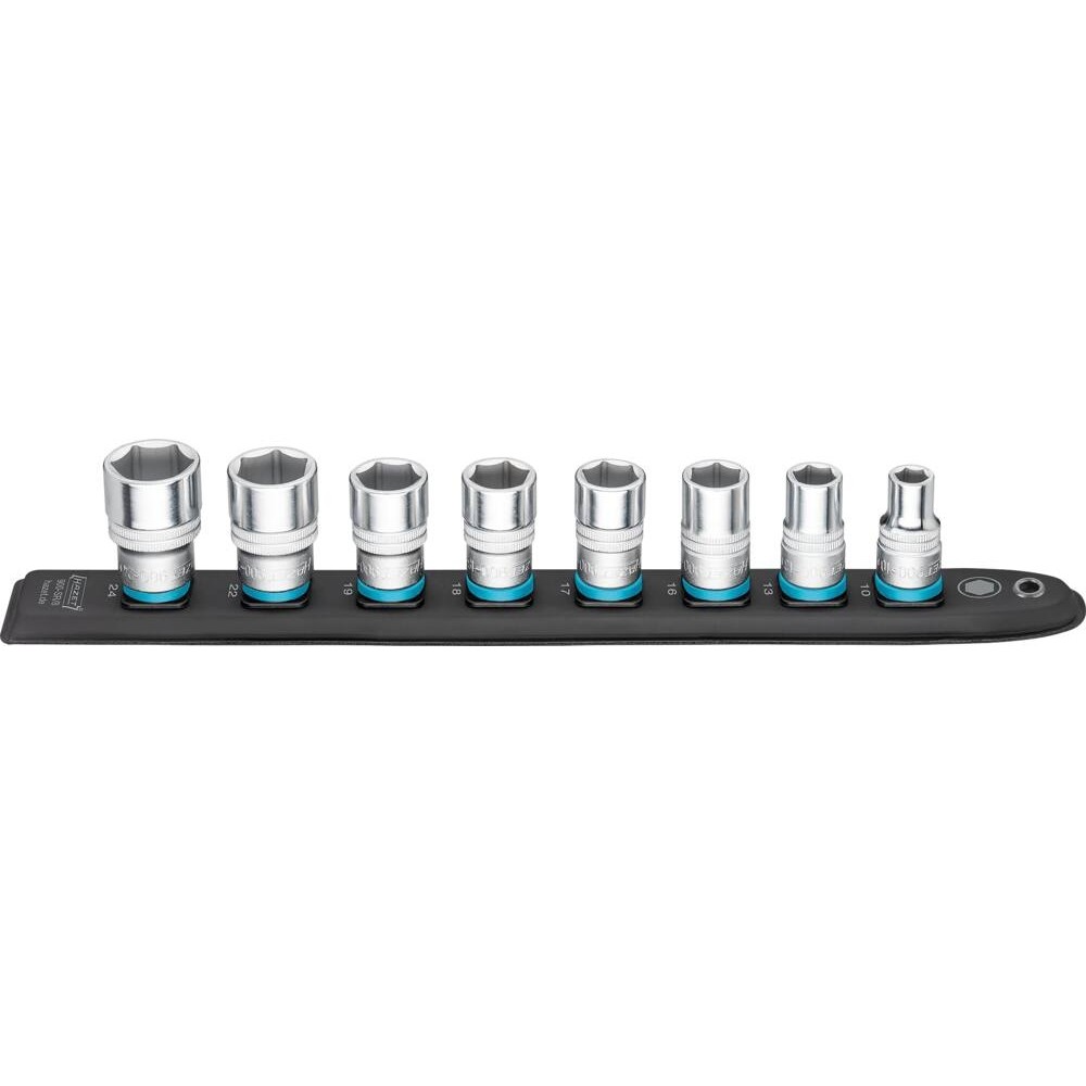 Jogo de 8 Chaves de Caixa Torx Fêmea 1/2" HAZET com Suporte Magnético Jogo de 8 Chaves de Caixa Torx Fêmea 1/2" HAZET com Suporte Magnético