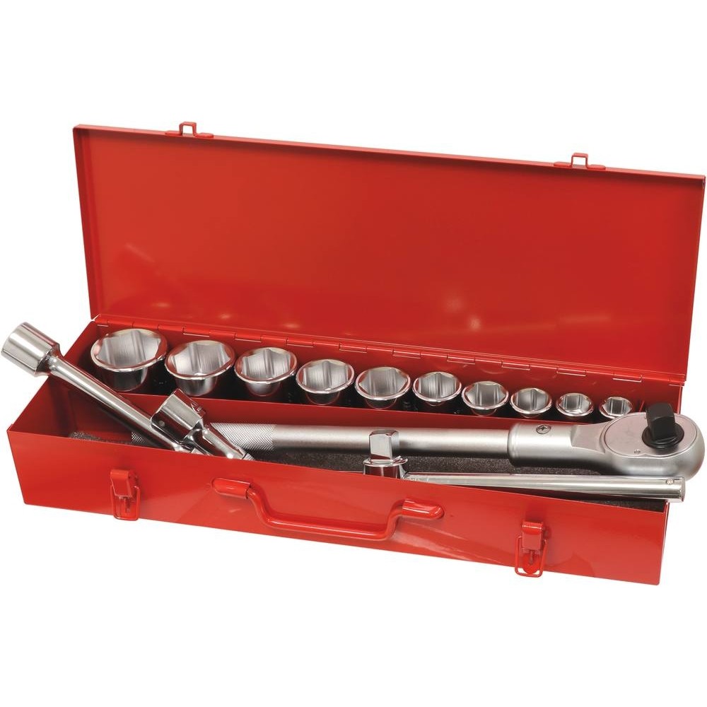 Coffret Metálico de Chaves de Caixa 3/4" Sextavadas DRAKKAR 14 Peças