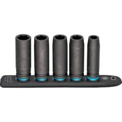 Jogo de Chaves de Caixa de Impacto Longas HAZET 1/2" com Suporte Magnético (5 Peças)