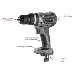 Berbequim Aparafusadora de Percussão SCHNEIDER Brushless 20V 60Nm - Image 5