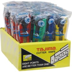 Cutter Auto-bloqueante TAJIMA Lâmina 18mm Expositor de 40 Unidades