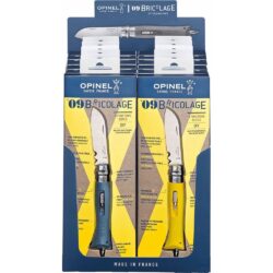 Expositor de 12 Facas de Bricolage OPINEL N°9 Amarelo e Cinzento