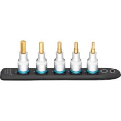 Jogo de Chaves de Caixa Hexagonais 1/2" HAZET com Suporte Magnético 5 Peças