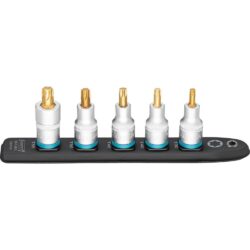 Jogo de 5 Chaves de Caixa com Ponta Torx 1/2" HAZET em Suporte Magnético